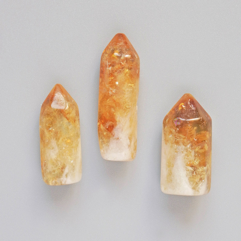Souvenir Natural Citrine Point, Diameter from 22x10mm to 19x9mm (price per 1 pc)
