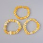 Yellow Agate Bracelet, natural stone tumbled, diameter 14x7mm to 8x6mm+-, length 18cm+- (stretch) assorted sizes
