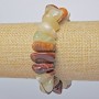 Bracelet Onyx Natural Stone Tumbled, diameter 15x9mm +/-, length 18cm +/- (stretch)