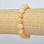 Bracelet Yellow Agate (Pressed) Tumbled, diameter 10mm +/-, length 18cm +/- (stretch)
