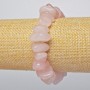 Bracelet Rose Quartz Natural Stone Tumbled, diameter 15x7mm +/-, length 18cm +/- (stretch)