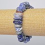 Bracelet Sodalite Natural Stone Tumbled, diameter 13x6mm +/-, length 18cm +/- (stretch)