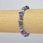 Sodalite Bracelet, natural stone chips, diameter 7x4mm +/-, length 18cm +/- (stretch)