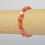 Carnelian Bracelet, natural stone chips, diameter 6x4mm +/-, length 18cm +/- (stretch)