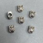 Findings Spacer Bead Insert Owl (10/8mm), Pack of 8 pcs