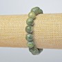 Jadeite Bracelet (faceted) smooth beads, 10.5mm diameter + -, length 18cm + - (stretch)