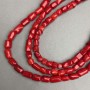 Natural Coral Beads Tumbled, Diameter 9-14x8-9mm +/-, Length 40cm +/- on Fishing Line