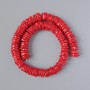 Natural Coral Beads Chip, Diameter 14x4mm +/-, Length 40cm +/- on Fishing Line