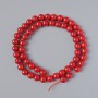 Coral Beads Natural Smooth Round, diameter 7mm +/-, length 40cm +/- on a thread