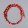 Coral Beads Natural Smooth Rondelle, 7x5mm +/-, 41cm +/- Strand