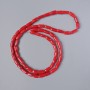 Coral Beads Natural Chips, 19-28x8-12mm +/-, 110cm +/- on Fishing Line