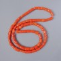 Coral Beads Orange Natural Chips, 13-22x8-12mm +/-, 110cm +/- on Fishing Line