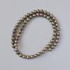 Pyrite Beads, natural stone, smooth round bead, diameter 6.5mm +/-, length 39cm +/-, on a strand