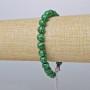 Malachite Bracelet (imitation) smooth bead, diameter 8mm +/-, length 19-24cm +/- (silver-toned clasp)