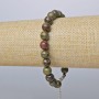 Dragon Blood Jasper Bracelet (pressed) smooth round bead, diameter 8.5mm +/-, length 19x24cm +/- (silver-tone clasp)