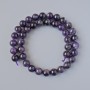 Amethyst Beads, natural stone, smooth round, diameter 10.5mm +/-, length 38cm +/- on thread