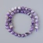 Amethyst Beads, natural stone, smooth round, diameter 10mm +/-, length 40cm +/- on thread