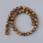 Tiger's Eye Natural Stone Beads Smooth Round, Diameter 10mm +/-, Length 38cm +/- on Fishing Line