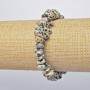 Dalmatian Jasper Bracelet natural stone tumbled, diameter 11x5mm +-, length 18cm +- (stretch)