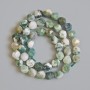 Moss Agate Beads Natural Stone Faceted Round Bead, Diameter 7.5mm +/-, Length 37cm +/- on String