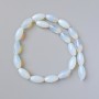 Moonstone Beads (Synthetic), Oval, 10x20mm +/- Diameter, 40cm +/- Length on Fishing Line