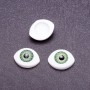 "Living Eyes" Findings pair green pupil colour, diameter 8mm 16x12mm pack of 20 pairs