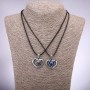 Matching Friendship Pendants Hearts, Length 42-48cm, Diameter 26x23mm