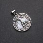 Abalone Tree of Life Pendant (Imitation), Diameter 32mm