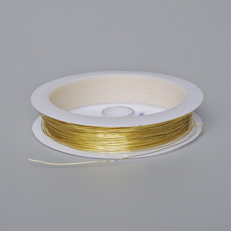 Jewellery Wire Lemon Colour, Diameter 0.3mm Spool, Length 18m