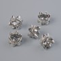 Bead Finding Insert, Diameter 5.5x7mm+-, Hole Diameter 4mm, Silver Metal Colour, 1 pc