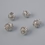 Finding Spacer Bead, Diameter 7x7mm+/-, Hole Diameter 3.3mm, Silver Metal Colour, 1pc
