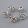 Finding Spacer Bead, Diameter 8mm+/-, Hole Diameter 2mm, Silver Metal Colour, 1pc