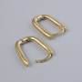 Congo ear hooks for earrings dark golden metal colour 16x11mm pair