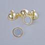 Magnetic Clasp Finding, Diameter 14x8mm Gold-Tone Metal