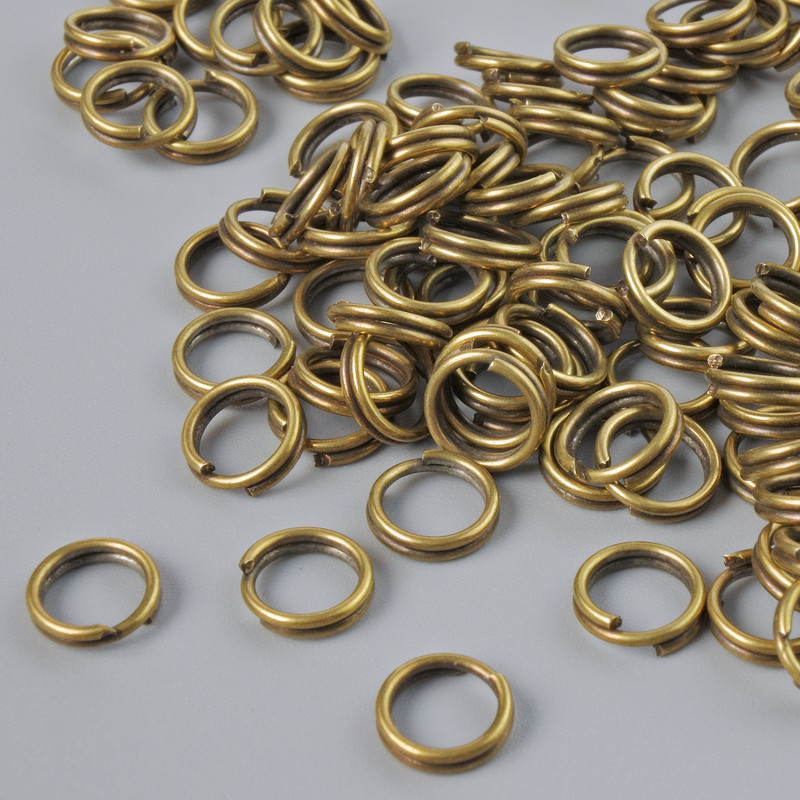 Jump Rings Finding, Diameter 6mm Pack of 20 Grams, Bronze Colour
