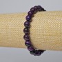 Purple Cat's Eye Bracelet, natural stone, smooth round bead, diameter 8.5mm+-, length 18cm+- (stretch)