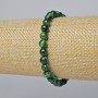 Green Cat's Eye Bracelet, natural stone, smooth round bead, diameter 6.5mm+-, length 18cm+- (stretch)