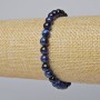 Blue Cat's Eye Bracelet, Natural Stone Smooth Bead, Diameter 6.5mm+/-, Length 18cm+/- (Stretch)