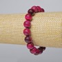 Raspberry Cat's Eye Bracelet, Natural Stone Smooth Bead, Diameter 10.5mm+/-, Length 18cm+/- (Stretch)
