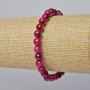 Raspberry Cat's Eye Bracelet, Natural Stone Smooth Bead, Diameter 6.5mm+/-, Length 18cm+/- (Stretch)