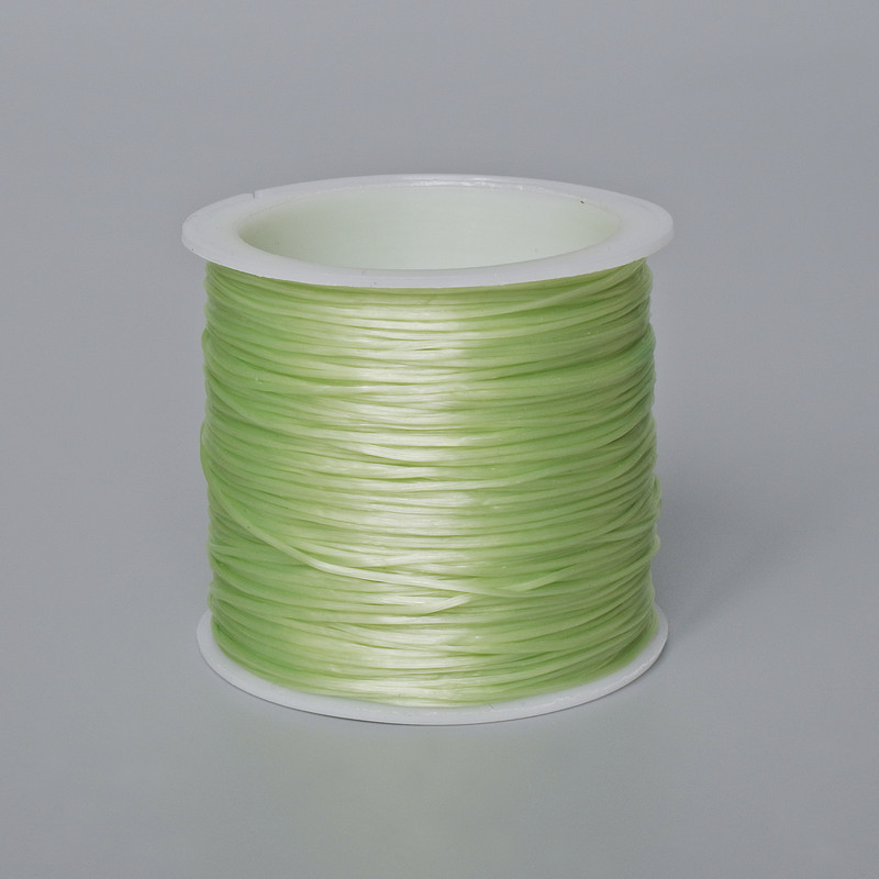 Craft Elastic Cord Spool Lime Green, Length 30m+