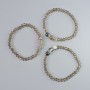 Czech Crystal & Assorted Beads Bracelet, diameter 6x4.5mm, 8.5mm+-, length 18cm+- (stretch) with metal inserts