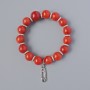 Red Jasper (pressed) Bracelet, diameter 12mm+-, length 18cm+- (stretch) with metal inserts