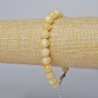 Citrine (pressed) Bracelet, smooth bead, diameter 8.5mm+-, length 19-24cm+- (silver-tone clasp)