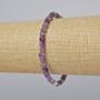 Amethyst Bracelet, natural stone, faceted cube, diameter 4.5mm+-, length 18cm+- (stretch)