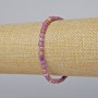 Phosphosiderite Bracelet, natural stone, faceted cube, diameter 4mm+-, length 18cm+- (stretch)