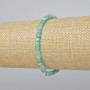 Amazonite Bracelet, natural stone, faceted cube, diameter 4mm+-, length 18cm+- (stretch)