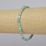 Amazonite Bracelet, natural stone, faceted cube, diameter 4mm+-, length 18cm+- (stretch)