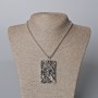 "Samurai" Pendant 62x35mm on a chain, length 70cm+-, silver-tone metal