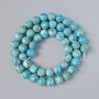 Blue Jasper Beads (synthetic) smooth sphere, diameter 8mm±, length 39cm± on thread